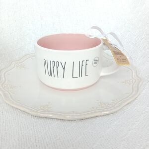 Rae Dunn × Peanuts Puppy Life Ceramic Dog Dish Bowl Mug
